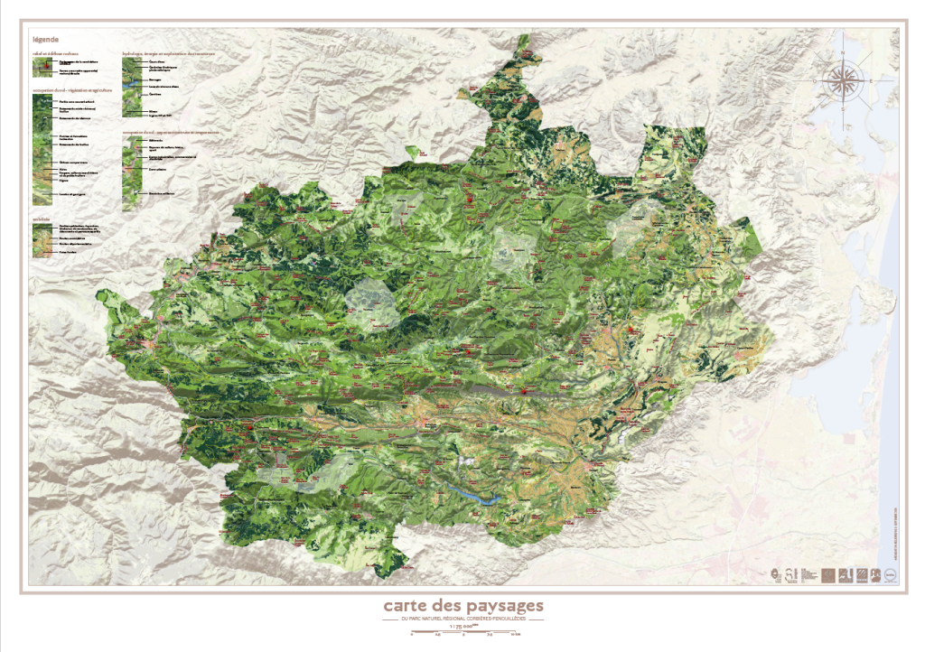 Carte des paysages - PNRCF