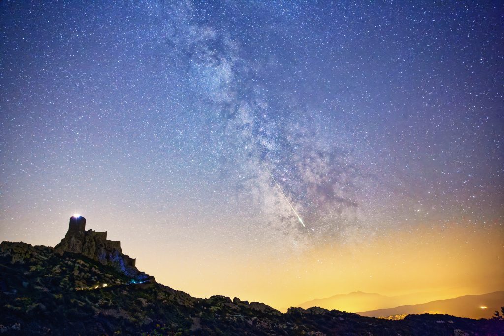 Quéribus, nuit étoilée et pollution lumineuse, Parc naturel régional Corbières-Fenouillèdes
